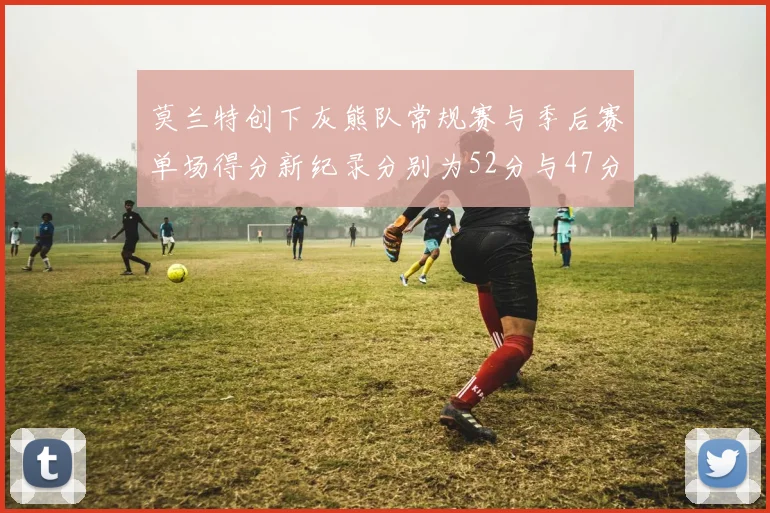 莫兰特创下灰熊队常规赛与季后赛单场得分新纪录分别为52分与47分
